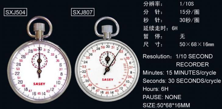 點擊查看詳細信息<br>標題：SXJ504、SXJ807機械秒表 閱讀次數(shù)：1904